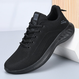 [500 people spell single in a week] walking shoes men's shoes spring and autumn summer fly woven breathable men's shoes sneaker