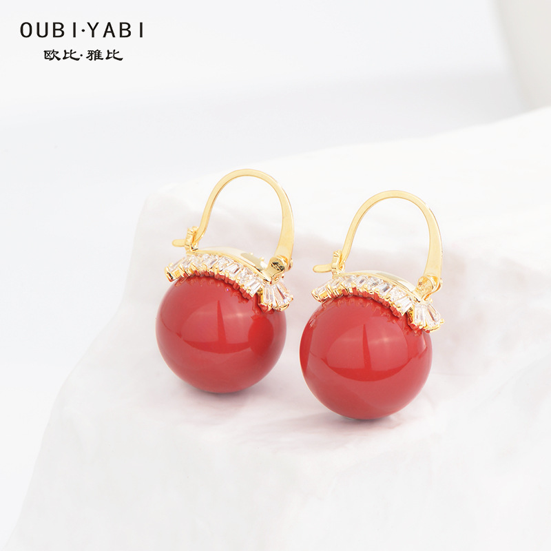 欧比雅 than Autumn Jewelry Pearl Earrings Korean Edition Korean Ladies Backing Intellectuality grace Earrings wholesale Manufactor