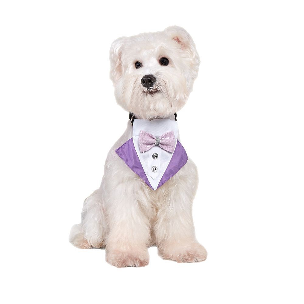 Nuevos productos transfronterizos mascotas guapo trajes británicos toallas triangulares pañuelas arco para mascotas collar bufandas perros y gatos