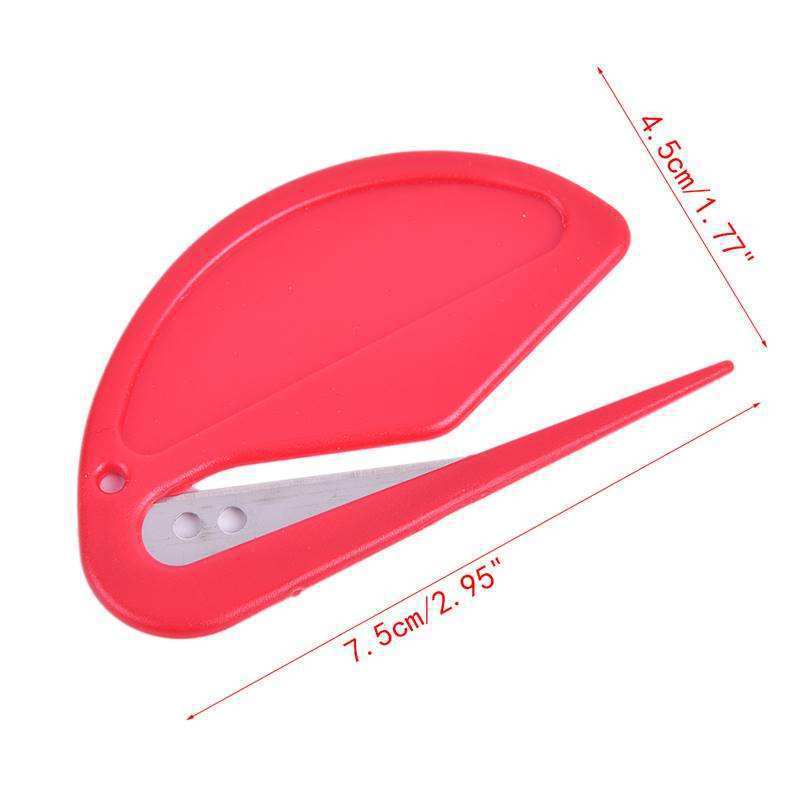 Plastic mini letter opener, envelope opener, paper cutter, rope cutter, rubber band and wire cutter