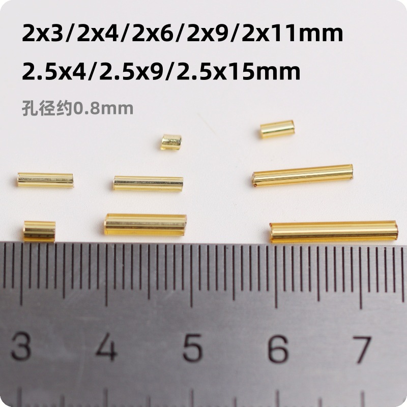 2 puntos, 3 puntos, 4 puntos, tubo de vidrio de riego de plata tubular, tubo largo, tubo recto redondo de 3-15mm, divisorio, diy, cuentas hechas a mano