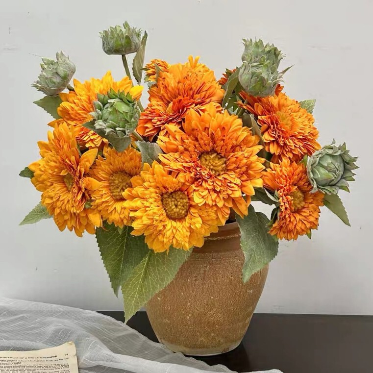 Teddy Sunflower Artificial Flower Table Decoration Entrance Decoration Floral Artificial Flower High-End Sunflower Artificial Flower Wholesale Teddy Sunflower Artificial Flower Table Decoration Entrance Decoration Floral Artificial Flower High-End Sunflower Artificial Flower Wholesale