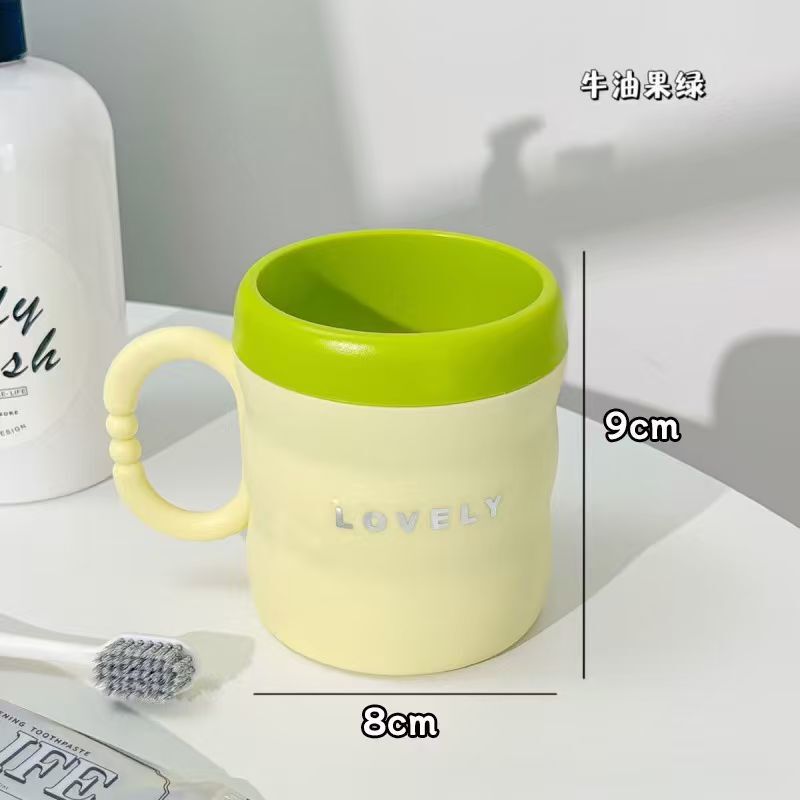 学生宿舍刷牙洗漱杯漱口收纳杯子家用漱口杯双色竹节加厚防摔耐用|undefined