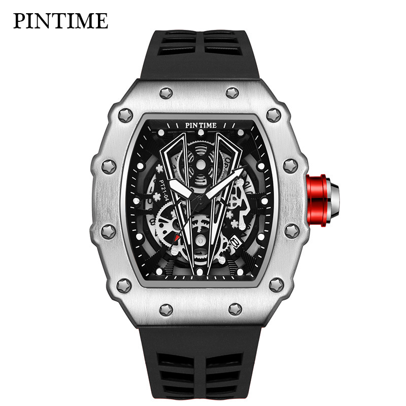 Dropshipping Pintime Watch Mechanical Men's Watch Style Quartz Watch Richard Barrel-Shaped Watch Men's Watch