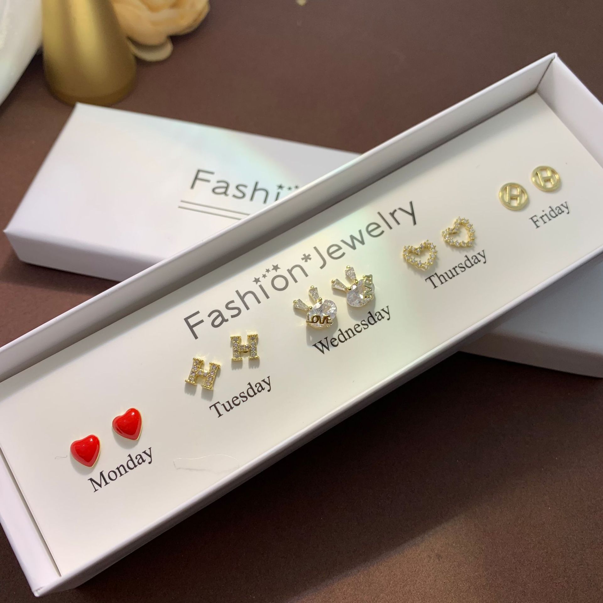 95g Weight Copper Ear Needle Material Zircon Inlay Material Ear Studs Classification 1 Set Quantity Daily Occasion Copper Material Star, Bow Knot Pattern All Seasons Season Women'S Gender Inlay Design Cute Style 1 Set Cute Star Bow Knot Inlay Copper Zircon Ear Studs 11
