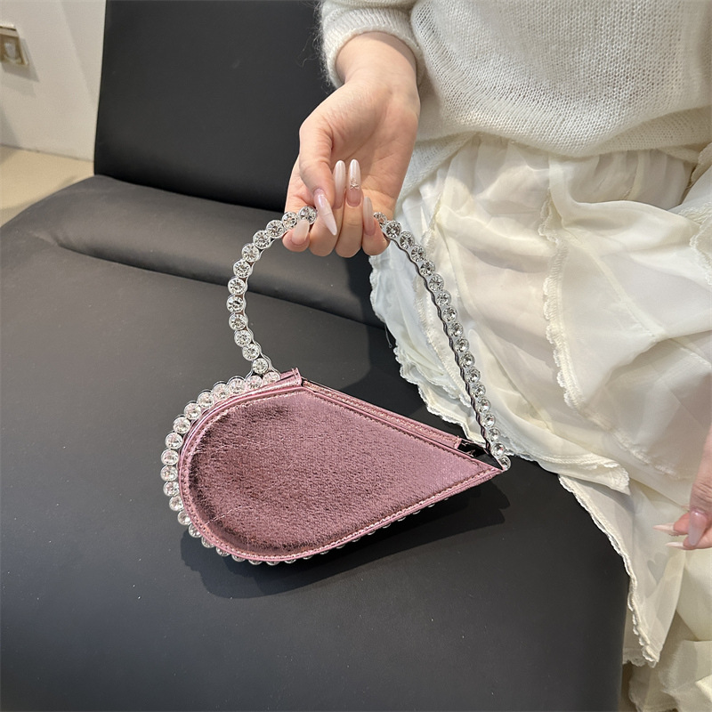 Glitzernde Herz Handtasche Damen Elegante Abendtasche Für Events_voghion.com