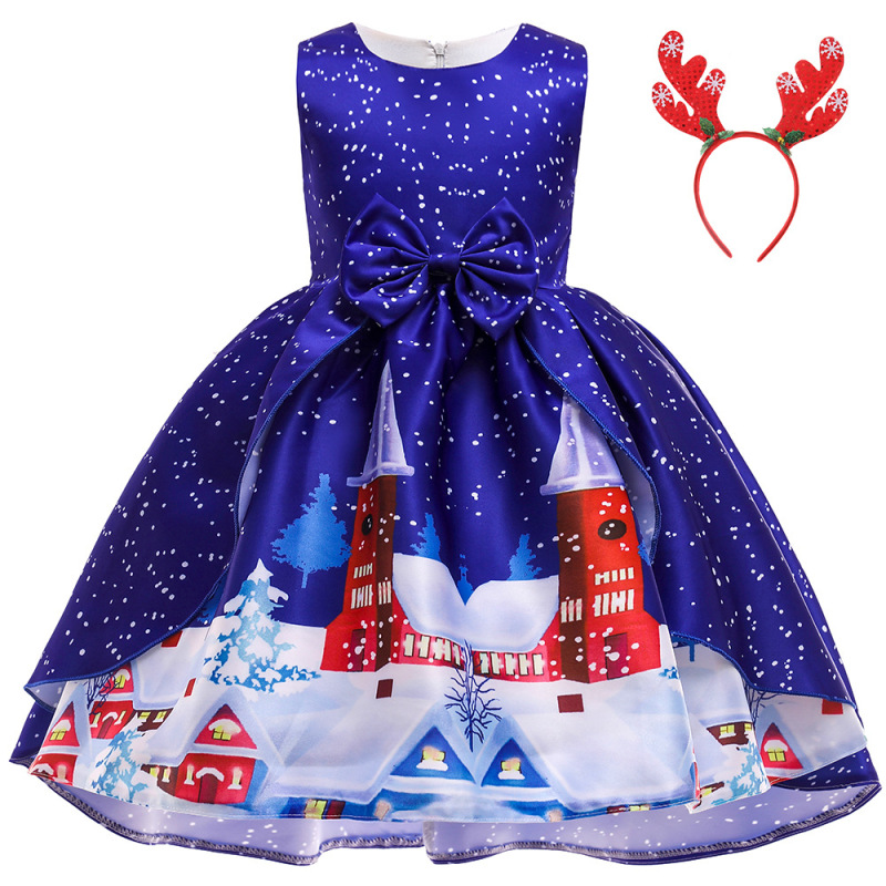 女の子クリスマスドレスクリスマスドレスパーティーコスチューム子供cosサンタクロースコスチュームプリンセスドレス|undefined