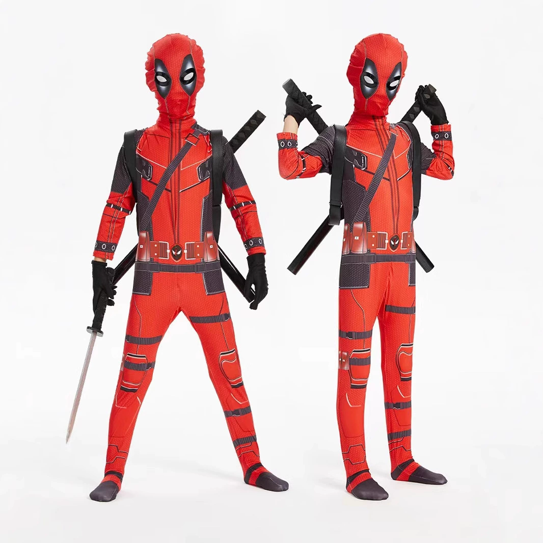 Дедпул Костюм Мстителей Дедпул 2cos Костюм Хэллоуин Детские костюмы Deadpool