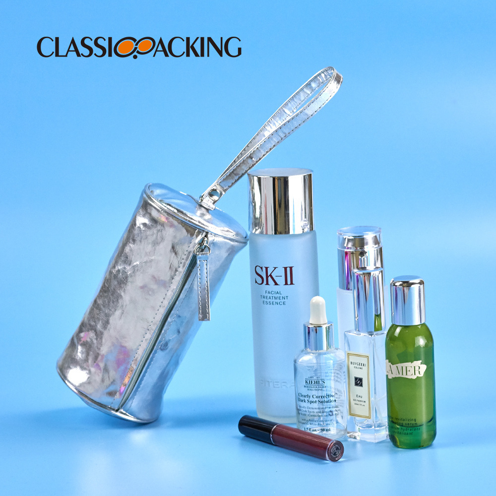 Pincel de maquillaje portátil portátil, cilindro, bolsa de cosméticos, cosméticos de viaje en el hogar, lavado multifuncional impermeable de gran capacidad