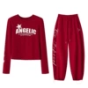 1872# red top + 1718# red pants suit