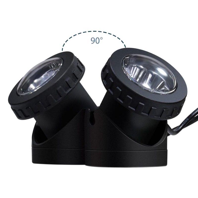 Lámpara solar 6LED fondo de agua sola cabeza doble cabeza lámpara de proyección de bajo voltaje lámpara de paisaje ahorro de energía lámpara de tanque de peces venta directa de fábrica