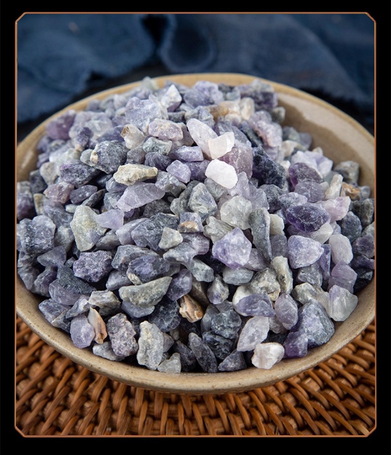 Purple Fluorite Zi Shi Ying Raw Mineral Herb 500g Dried Loose Bulk for Traditional Decoction Use in use