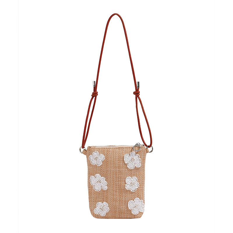 Nicho de sequillas bordadas flores bolsos móviles tendencia diaria versátil exquisita bolsa de mochila pequeña bolsa de moda extranjera