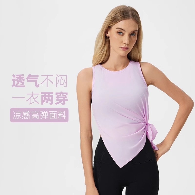 Original Outer Yoga Vest for Women Quick-Drying Sleeveless Sports T-Shirt Loose Slimming Look Pilates Fitness Blouse Top