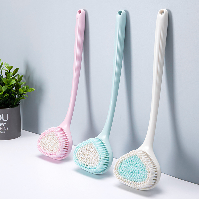 Back Rubbing Long Handle Bath Brush Thickened Exfoliating Bath Soft Brush Mud Rubbing Strong Back Body Brush