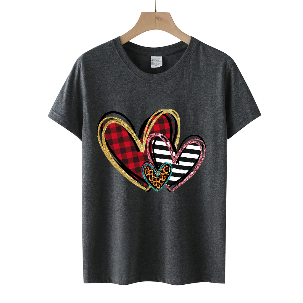 Unisexo Playeras Manga Corta Camisetas Ropa De Calle Forma De Corazón display picture 20