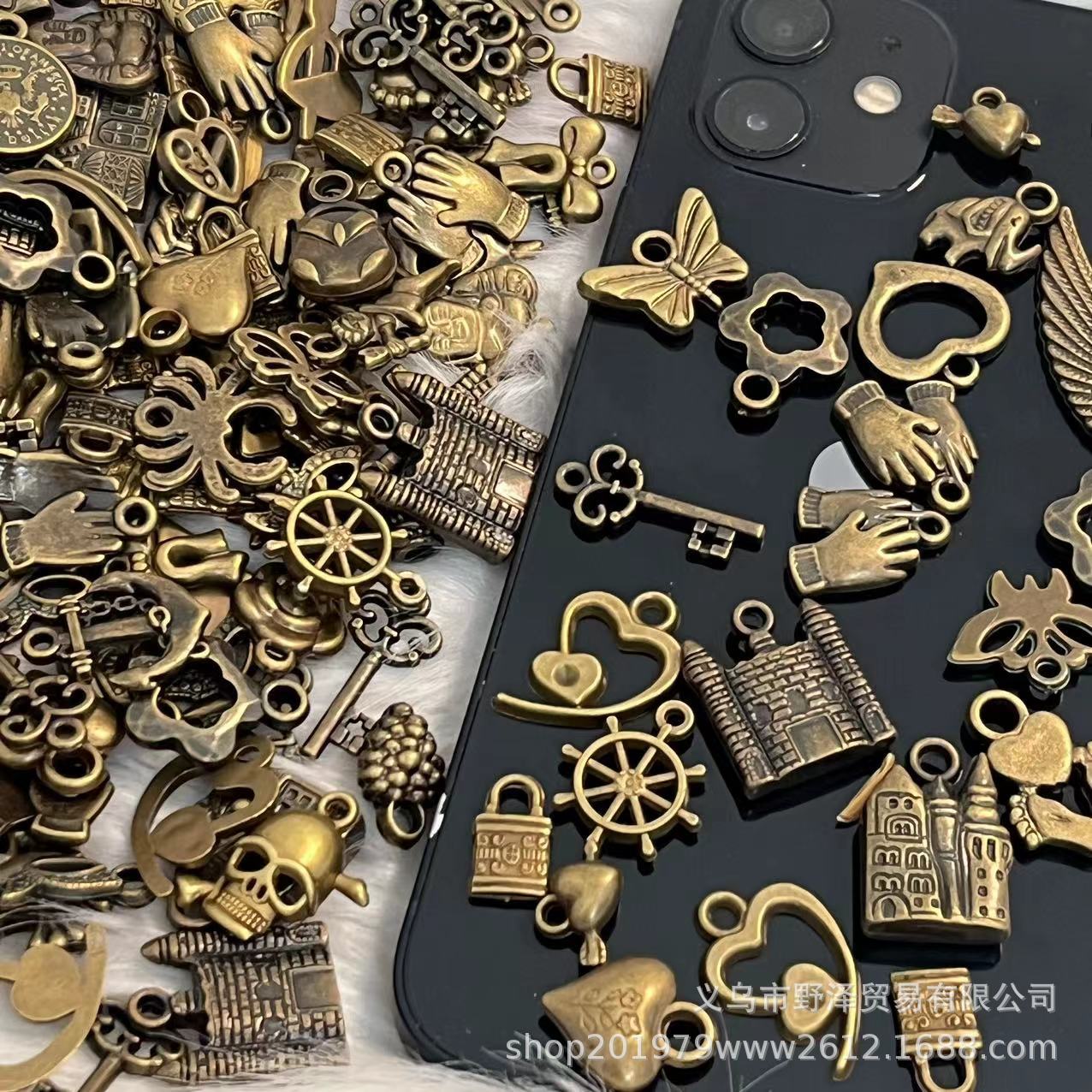 新款自制仿古铜金朋克千禧风福袋树脂DIY奶油胶谷美拍摄道具日系