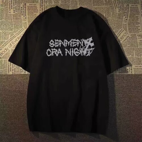 Oversize Hip-Hop Short-Sleeve T-Shirt for Men - Summer Trendy Cool and Suave Style with Small Collar Top Clothing