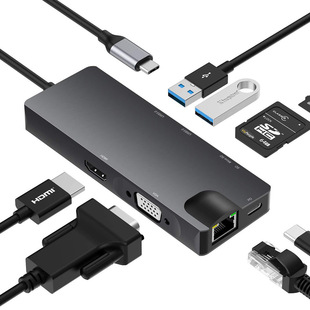 ���8��1type-c�Uչ�]�DHDMIǧ�׾W��VGA USB3.0 C HUB�x��������