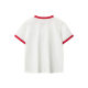 Nariele Flocking Printed Contrast Color Round Neck Short Sleeve Women's Spring and Summer Casual Simple T-Shirt New Top ina