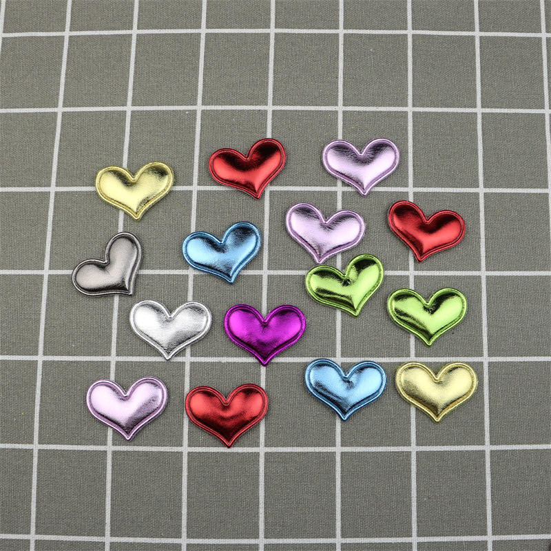 3.9cm PU Leather Heart Embossed Flower Hair Accessory DIY Hair Decorative Material Fashion Accessory