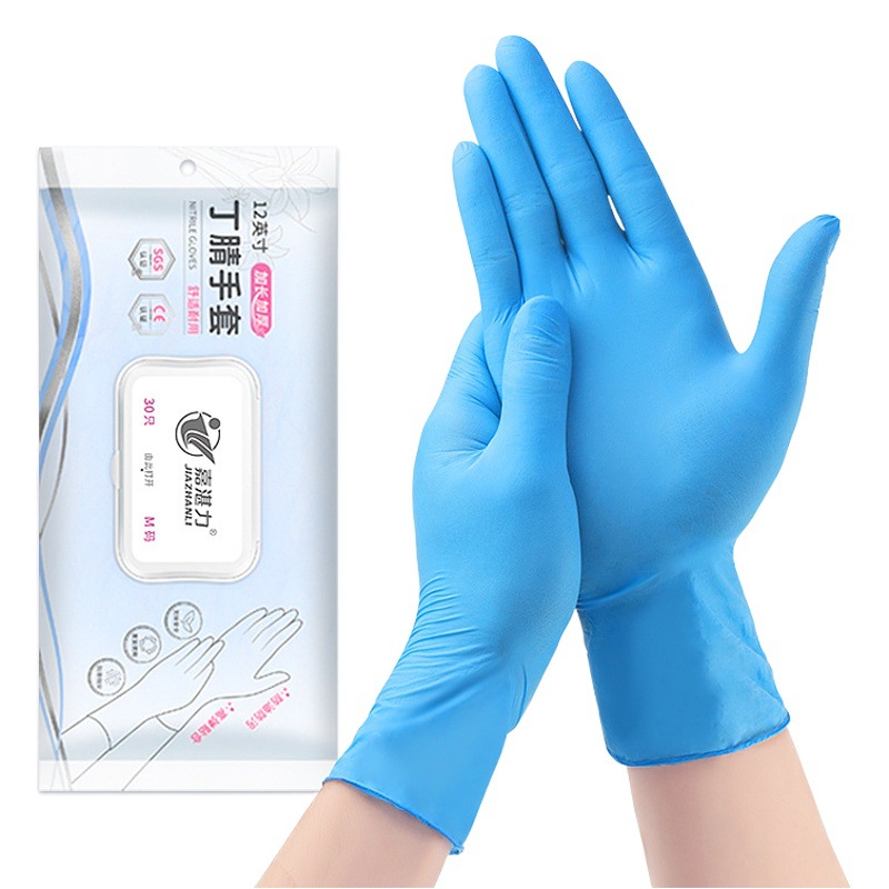 Nuevo guante de nitrilo extraíble de 9 pulgadas, engrosado y duradero de grado alimenticio, guantes de nitrilo de goma para lavar platos para el hogar de catering