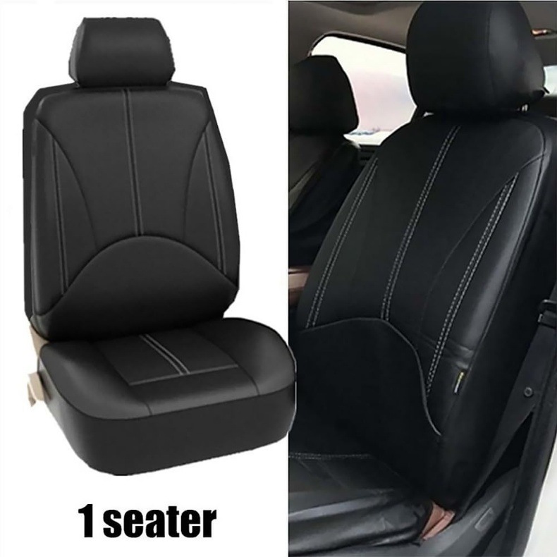 Black Pu Leather Export Universal Car Seat Cover Dustproof Cross-Border 4/9 Piece Set Complete Set Amazon Factory Direct Sale