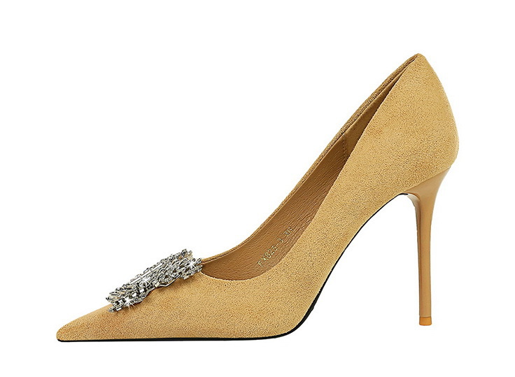 Women's Shoes banquet high heels stiletto women's shoes suede shallow mouth pointed metal butterfly rhinestone single shoes_voghion.com