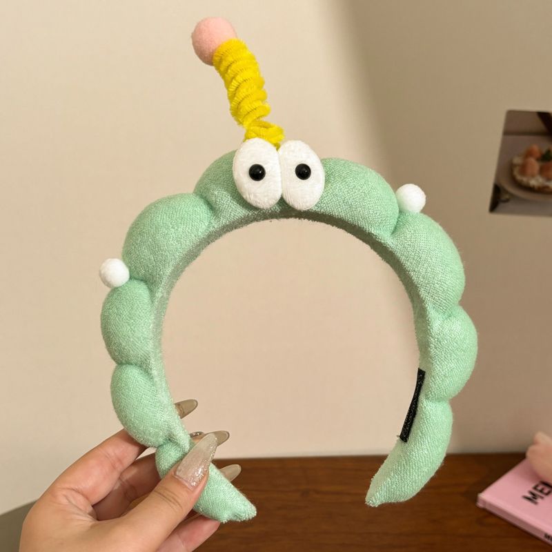 Lavarse la cara en otoño y invierno nuevo clip para el cabello máscara antideslizante pelusa cinta para el cabello lindas bandejas de dibujos animados pareja adornamiento para el cabello