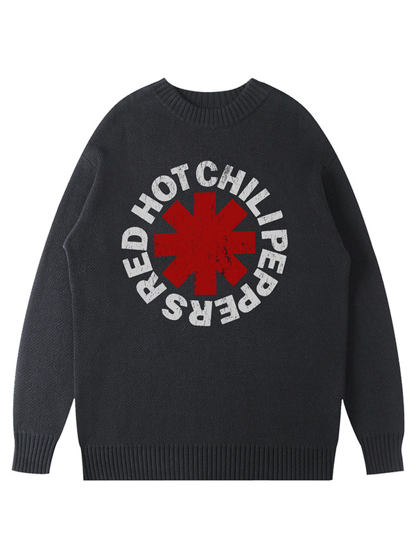 Autumn and Winter New Red Hot Chili Peppers Red Hot Chili Peppers Rock American High Street Crew Neck Sweater