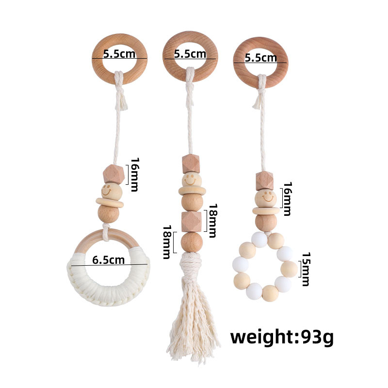 DIY bebé creativo algodón tejido molar juguetes nuevo Smiley haya hilo de algodón mordedor decoraciones de la habitación de los niños