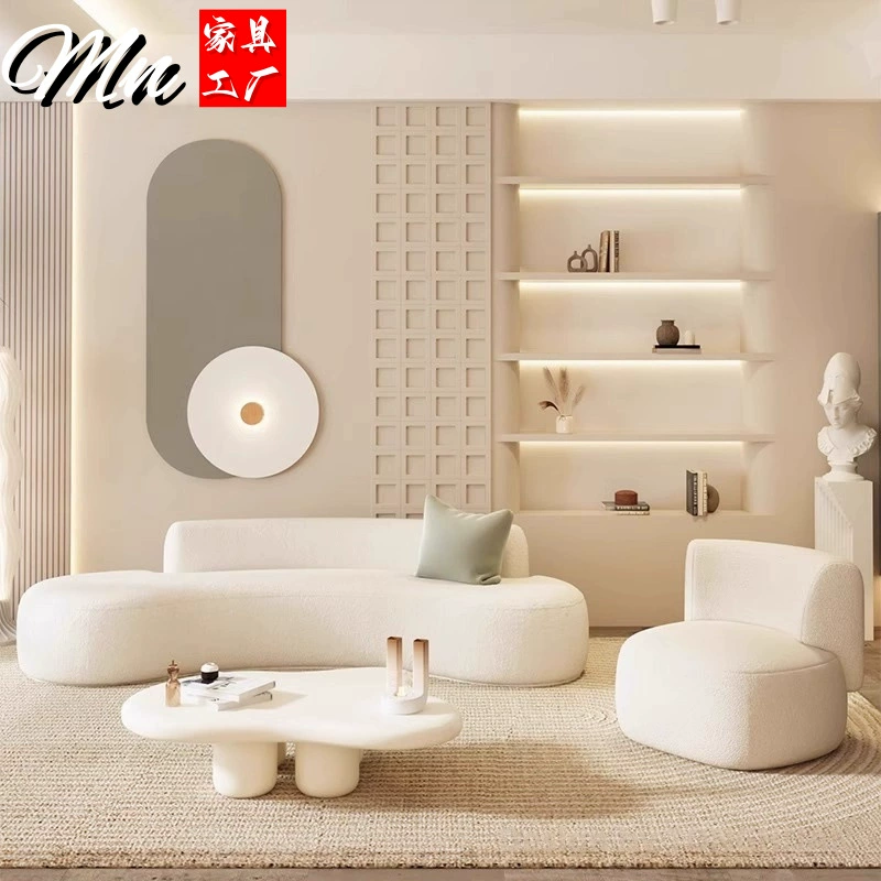 Итальянский минималистичный стиль, стол и стул для переговоров интернет-знаменитостей, комбинация зоны приема, простая деловая зона отдыха, диван-кресло