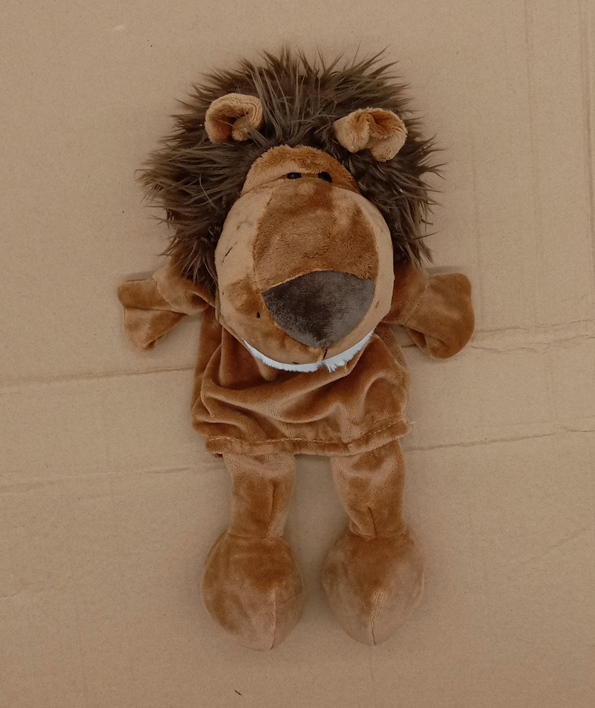 Marioneta animal León Cordero Gris Lobo Niños Bebé comodidad historia entre padres e hijos marioneta de peluche accesorios de rendimiento