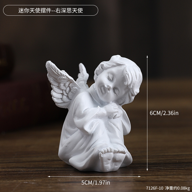 American girl angel statue resin decoration desktop mini decoration wedding supplies couple doll decoration 