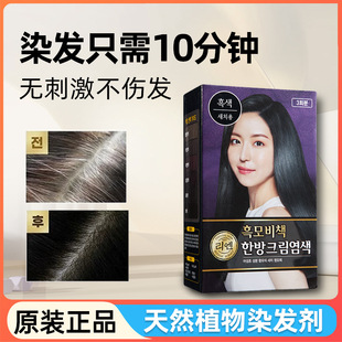Korean Lg Hair Dye Pure Plant-Based Black Hair Covering Gray Hair Temporary Hair Dye for Home Use General Trade Covering Gray Hair