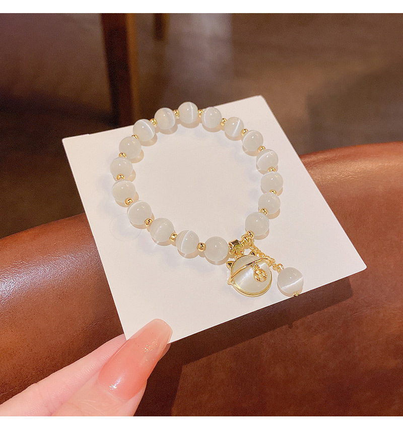 Retro Geometric Titanium Steel Opal Bracelets