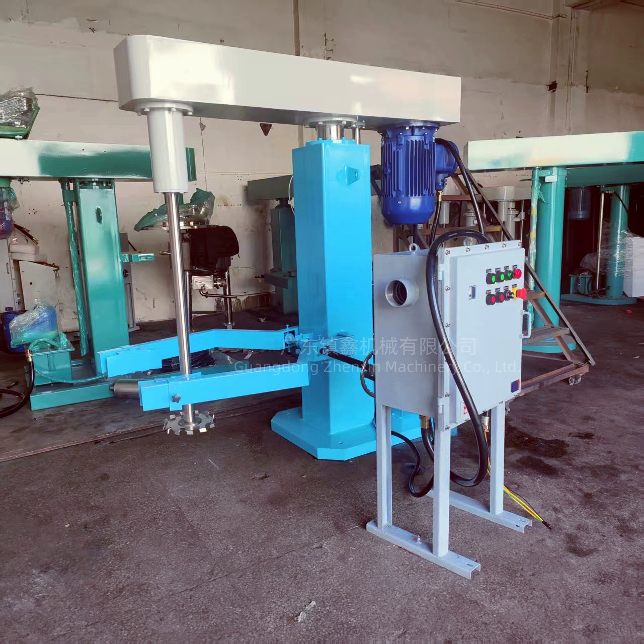 Гидравлическая машина для смешивания и диспергирования с переменной частотой, вертикальная гидравлическая подъемная машина для диспергирования с двумя валами, высокоскоростная машина для диспергирования