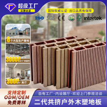 二代共挤WPC户外木塑地板复合塑木板公园花园露台庭院塑木地板