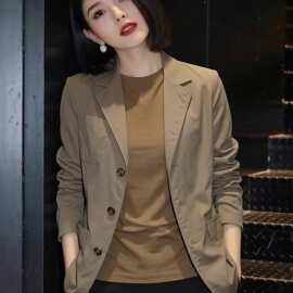 时尚复古高级感西装外套女春季新款设计感小众百搭显瘦上衣