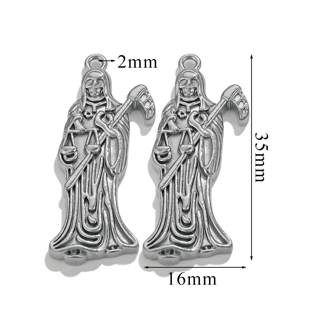 Acero inoxidable Europa y América de moda popular muerte cuchillo colgante DIY colgante chapado al vacío de oro 18K colgante al por mayor