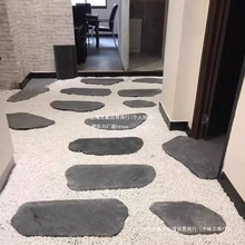 天然青石板踏步石原石花园庭院地砖草坪垫脚石防滑汀步户外垒德株