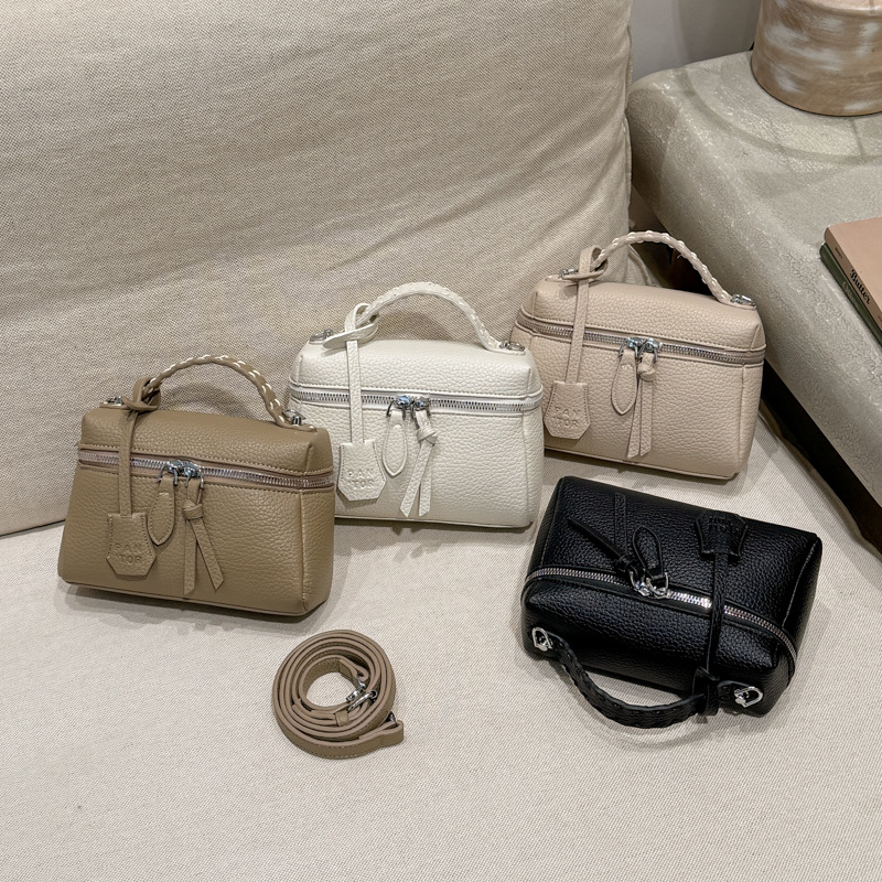 Bolso de mujer 2026 nueva tendencia texturizada bolso cuadrado transfronterizo simple versátil bolso retrógrado mochila de hombro