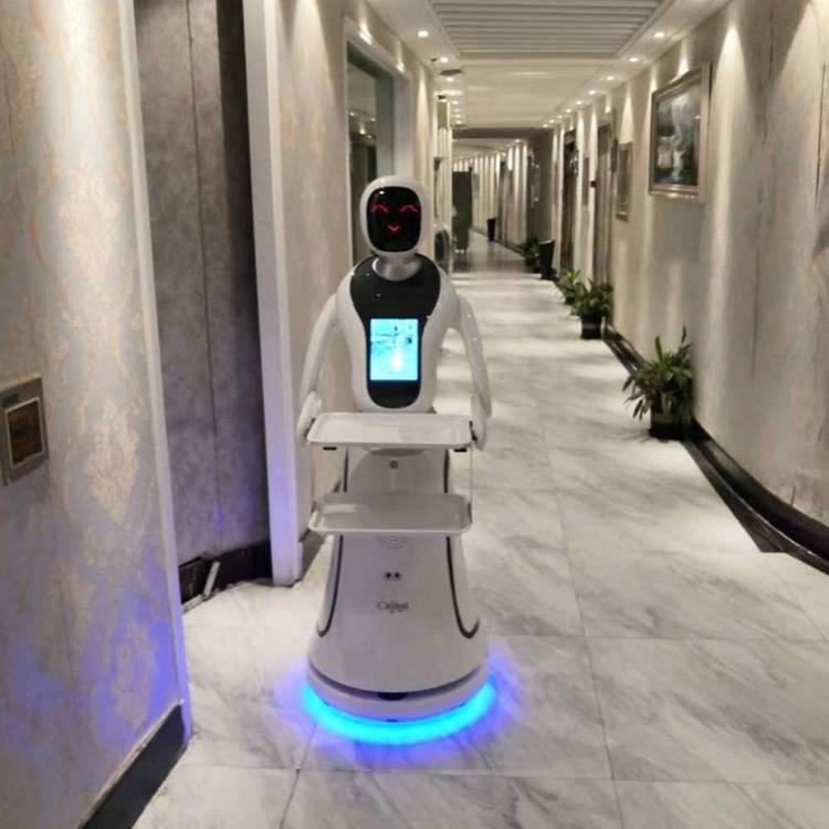 穿山甲餐厅服务 智能传菜送菜迎宾无轨 火锅饭店送餐机器人