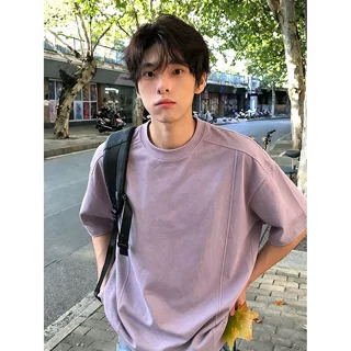 紫色解构速干t恤短袖男款2026夏季薄款冰丝防晒运动健身上衣半袖