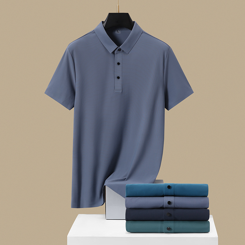 M - 8XL tamaño 15 colores fábrica de importación de pegamento de hielo de alta calidad polo camiseta sin marcas camiseta hombre solapa POL