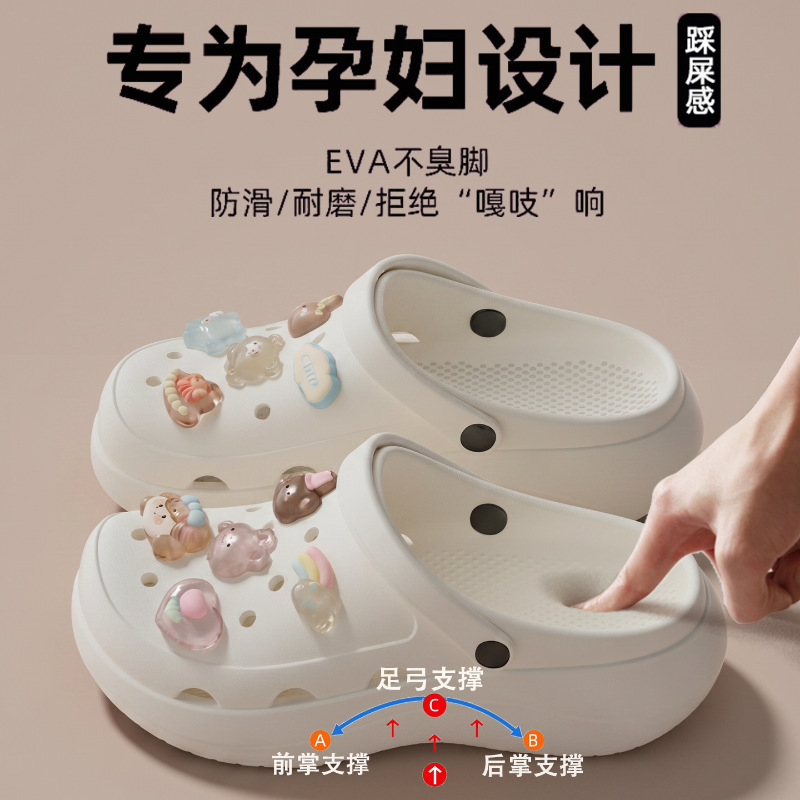 Maternity Clogs for Women, Summer 2026 New Model, Arch Support, Non-Slip Eva Thick Sole, Comfortable Slip-On Sandals