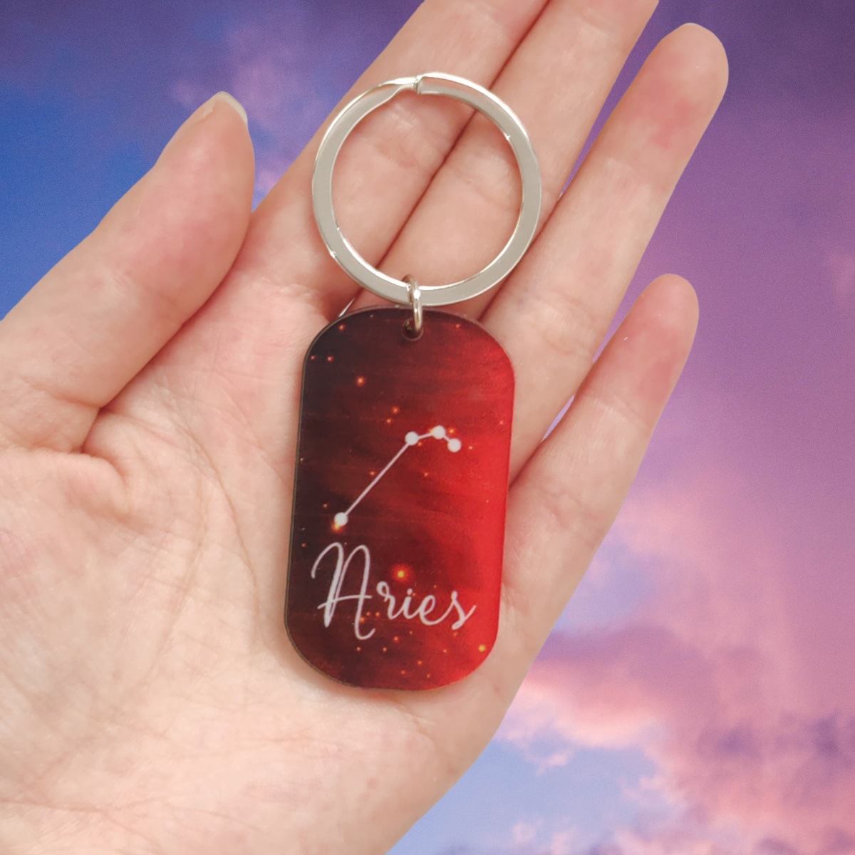 12g Weight Keychain Classification 1 Piece Quantity Daily Occasion Acrylic Material Letter, Constellation Pattern Unisex Gender Romantic Style Romantic Letter Constellation Arylic Unisex Keychain 1