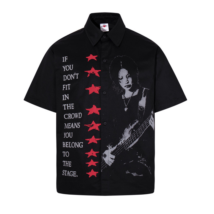 【Tjc Trendy Brand】26 Summer New Arrivals in Stock Dark Rock Style Retro Print Couple Shirts for Men and Women 【Tjc Trendy Brand】26 Summer New Arrivals in Stock Dark Rock Style Retro Print Couple Shirts for Men and Women