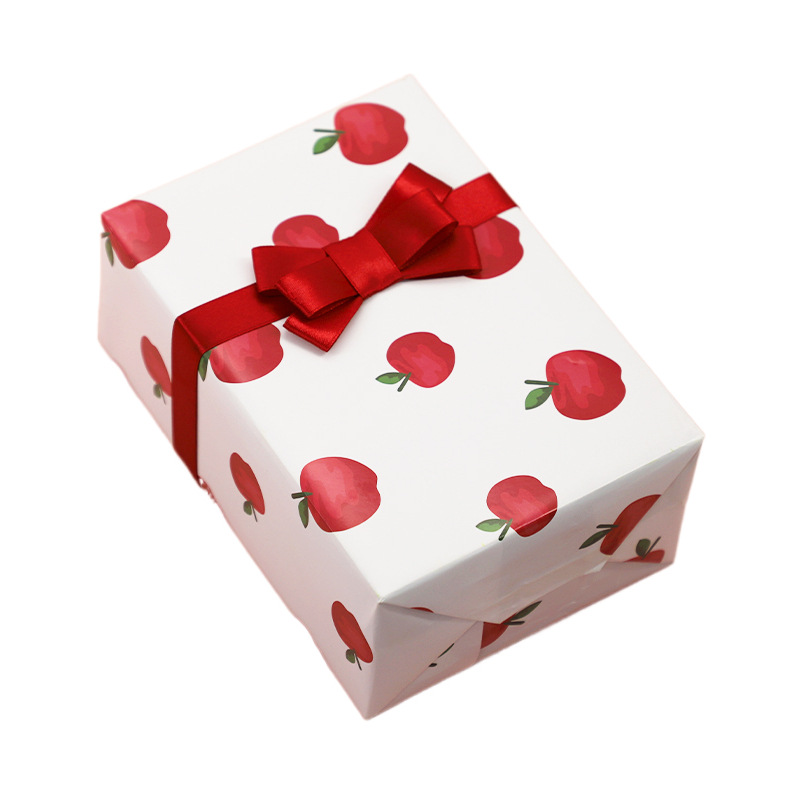 Fruta creativa simple dibujos animados niños estudiante de alta gama cumpleaños Día de San Valentín papel de embalaje de regalo papel de cubierta de libro