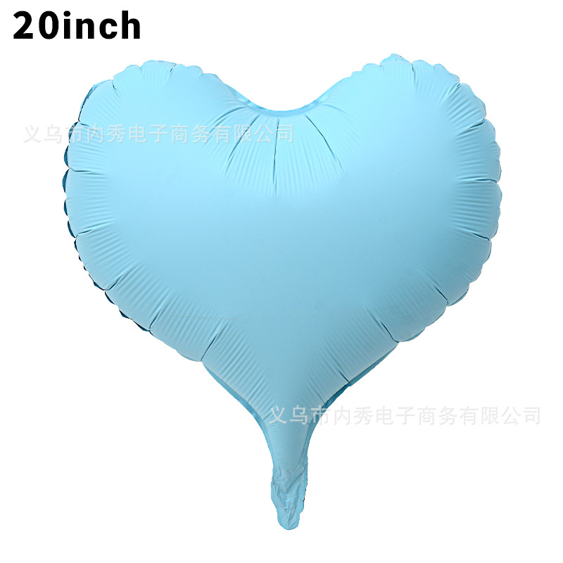 Nuevo 20 pulgadas mate deformado globo de película de aluminio red color caramelo curvo amor globo de helio decoración de fiesta